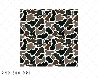 Old Camo Seamless Pattern PNG, Camouflage Duck Hunting Patterns PNG, Hunting Sublimation, Camouflage, Hunting, Digital Download