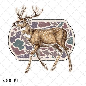 Cerf camo PNG, sublimation de cerf, chasse au cerf PNG, cerf de Virginie png, cerf camouflage png, Buck png, camo chasse png, téléchargement numérique