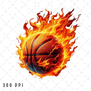 Pallacanestro fiammeggiante PNG, sublimazione del basket, design del fuoco del basket, stagione del basket png, fuoco del basket png