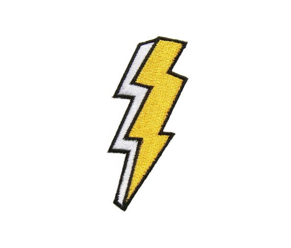 Lightning Bolt Iron-On Patch //Applique