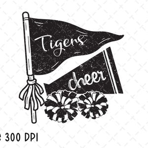 Tigers Cheer PNG, Tigers Sublimation, Tigers Cheerleading png, Tigers School Spirit Digital Design, Football T-shirt PNG, Digital Download