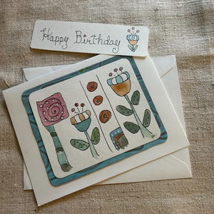 Tarjeta de cumpleaños pintada a mano