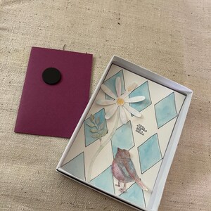 Caja de tarjeta de regalo pintada a mano con imán