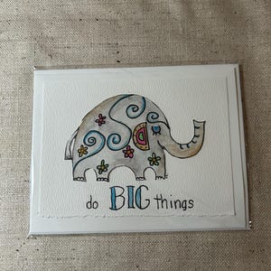Cartão inspirador pintado à mão