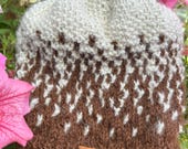 berretta bicolore in fibra di alpaca