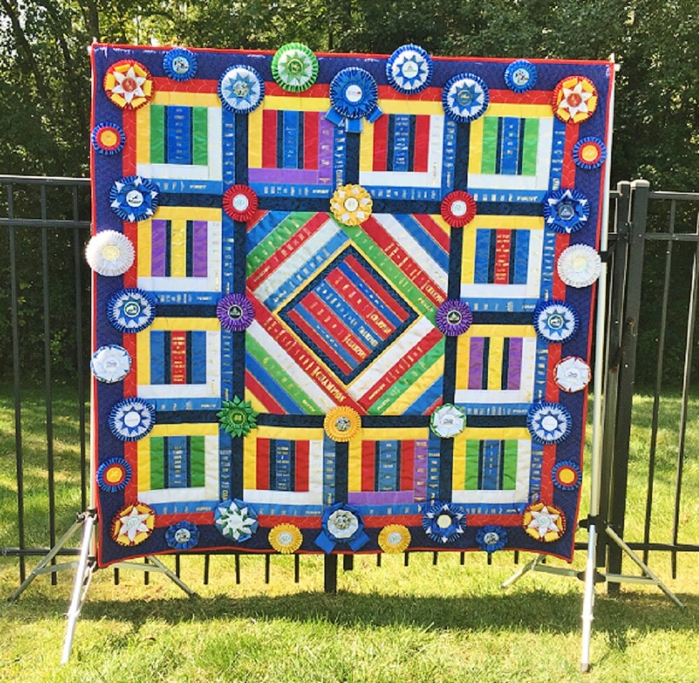 Patchwork Show Ribbon Quilted Wall Hanging Etsy