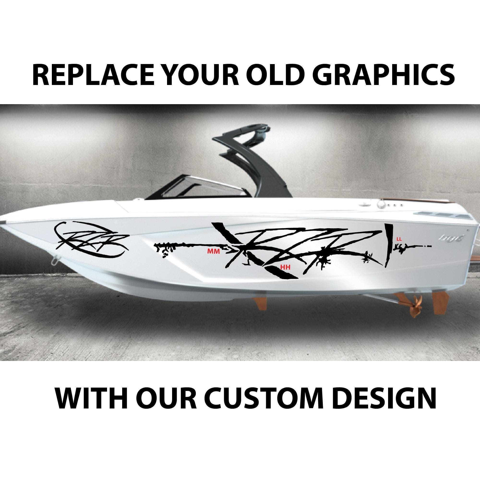 Tige RZR Boat Vinyl Graphics Kit, Multiple Colors Including