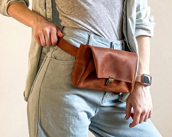 Leather fanny pack, Leather sling bag, Custom fanny pack, Leather fanny pack, Fanny pack for women
