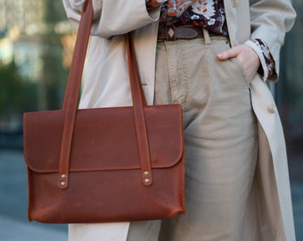 Cartera de cuero para mujer cuero MacBook caso carpeta de archivos de cuero