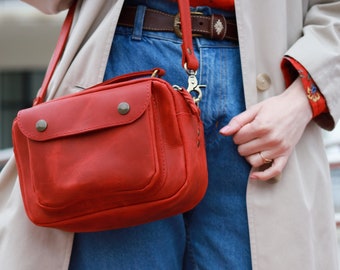 Small crossbody bag leather purse women small leather purse leather travel bag