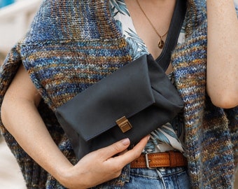 Women’s Crazy Horse Leather Fanny Pack, Crossbody & Waist Bag