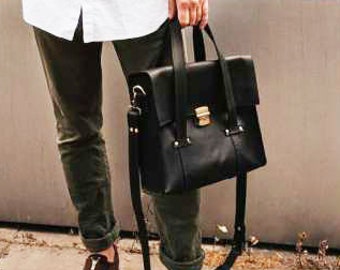 Men's Leather Bag, Leather Briefcase, Leather Shoulder Bag, Laptop Bag