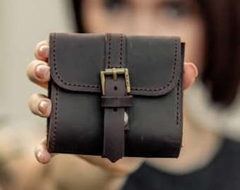 Cartera de cuero pequeña Cartera de mujer Cartera linda Cartera personalizada