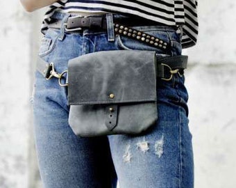 Leather Waist Bag, Minimalist Leather Belt Bag, Small Belt Bag for Women Versatile Bum Bag