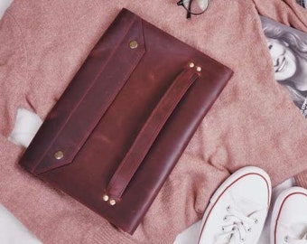 Leather document holder, Folder Case, office paper case, Macbook leather case, Bag For Documents, Portfolio folder