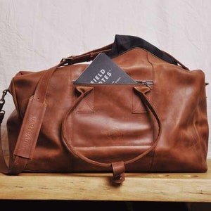 Crazy Horse Leder-Übernachttasche: Weekender, Premium-Leder-Reisetasche, Reisetasche für Damen, Weekender-Tasche für Herren