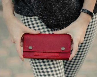 Womens wallets Long wallet Phone wallet Monogrammed wallet Leather clutch Leather Wallet Woman