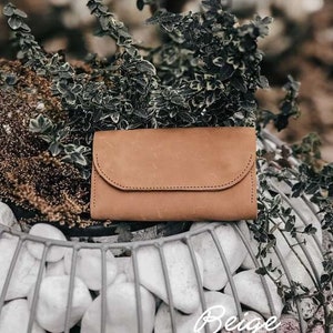 Leather Wallet Woman Long wallet Leather clutch Personalized wallet