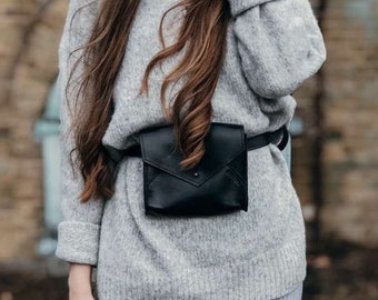 Waist bag Leather belt bag Fanny pack for women Hip bag