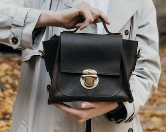 Satchel purse Messenger bag women Leather satchel Leather bag women Small leather purse Cross body bag