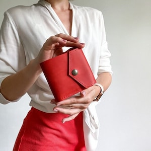 Cartera de cuero mujer Cartera linda Cartera plegable Cartera personalizada