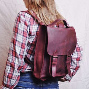 Mochila tipo cartera de cuero para mujer: Monedero unisex lindo y versátil