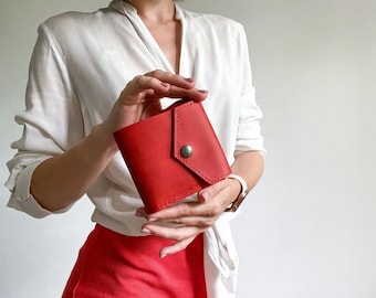 Cartera de cuero mujer Cartera linda Cartera plegable Cartera personalizada