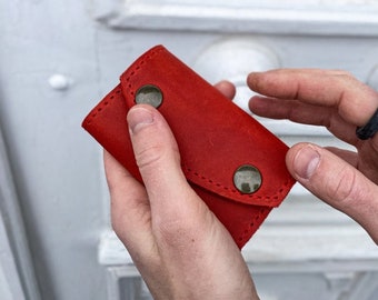 Leather key case Key holder wallet Leather key holder