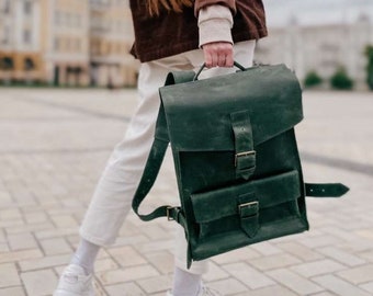boy london green leather backpack Cedar Medium Flapover | Pickwick AW25 Our signature backpack recommended for kindergarten to third grade BackPack Archives - Charlie London