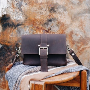 Mini leather crossbody bag small leather purse women