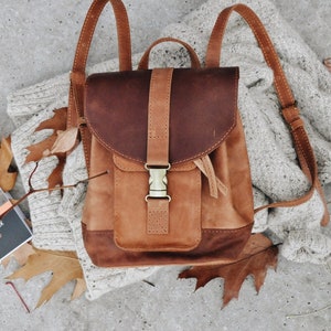 Mochila de cuero Monedero Linda mini mochila Mochila para cámara Mochila pequeña Mochila de cuero para mujer Mochila color melocotón Mochila personalizada