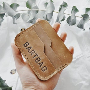 Cartera de tarjeta de cuero Cartera porta tarjetas Cartera de cuero Cartera delgada Cartera de bolsillo frontal Cartera personalizada