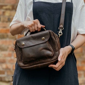 Leather crossbody Leather bag women Mini crossbody bag