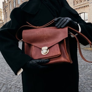 Sac en cuir pour femme Sac à bandoulière en cuir Sac à main en cuir Sac à bandoulière