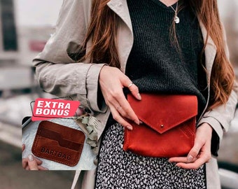 Leather fanny pack for women Waist bag Sling bag for women