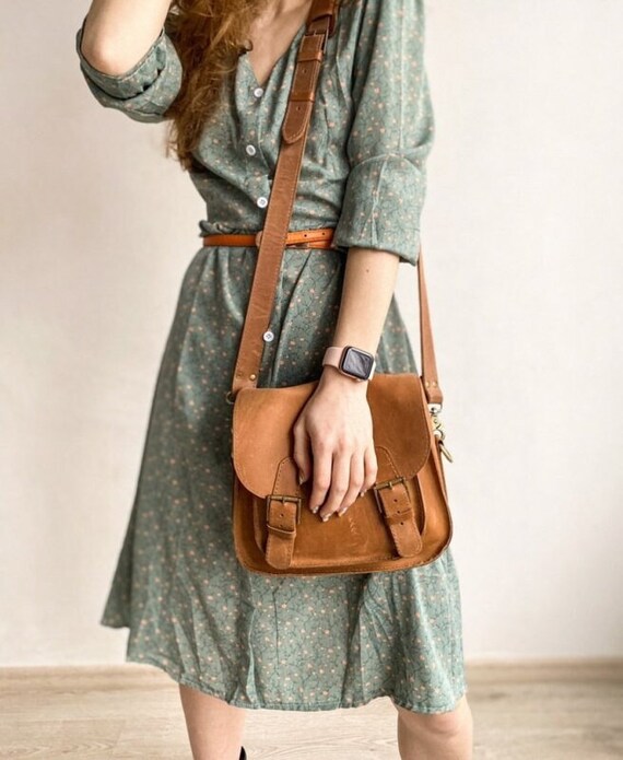 Serenade Sling Cowhide Hair On Crossbody Bag - Hand Tooled Unisex Leather Sling Backpack