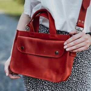 Echt leren crossbodytas voor dames Portemonneetas voor dames