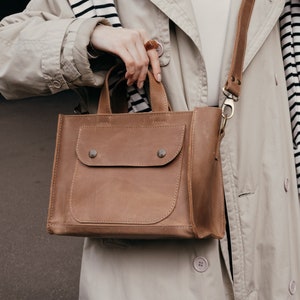 Leather Crossbody Bag Women | Compact Leather Shoulder Purse