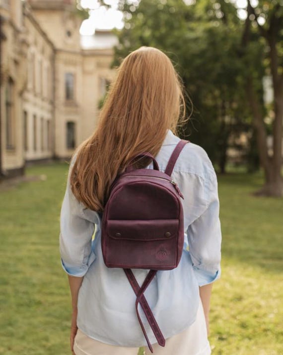 burgundy mini backpack Small Hufflepuff or Ravenclaw Zara Women's Mini Backpack Burgundy