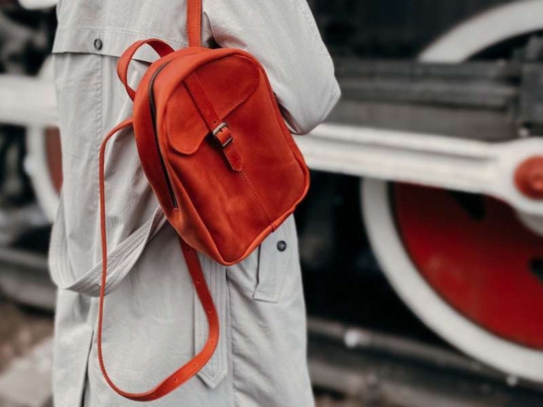 Small Backpack Leather Rucksack for Women Leather Backpack Purse - Etsy
