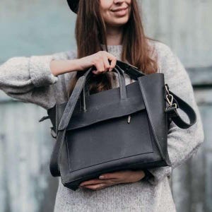 Leren werktas voor dames, grote crossbodytas, leren handtas voor MacBook, vintage tas van Crazy Horse-leer, schoudertas voor op kantoor