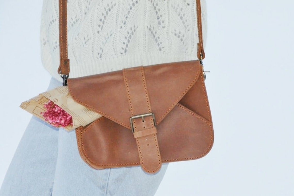 Boho Crossbody Bag Crossbody Purse Brown Leather Crossbody Etsy UK