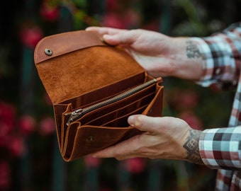 Cartera de cuero para hombre