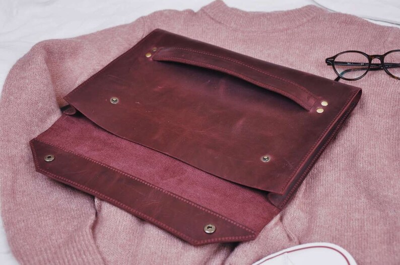 Leather Document Holder Folder Case Office Paper Case Etsy
