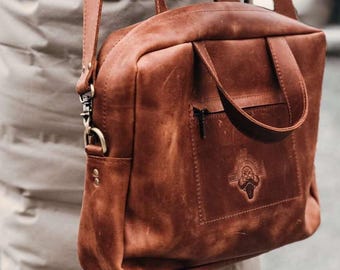 Bolsa para laptop em couro para mulheres e homens, bolsa mensageiro artesanal em couro Crazy Horse, bolsa de trabalho vintage, bolsa de ombro para laptop de 15,6".