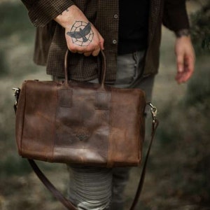 Leder-Reisetasche für Herren, Leder-Reisetasche für Damen, Wochenendtasche, Unisex-Tasche