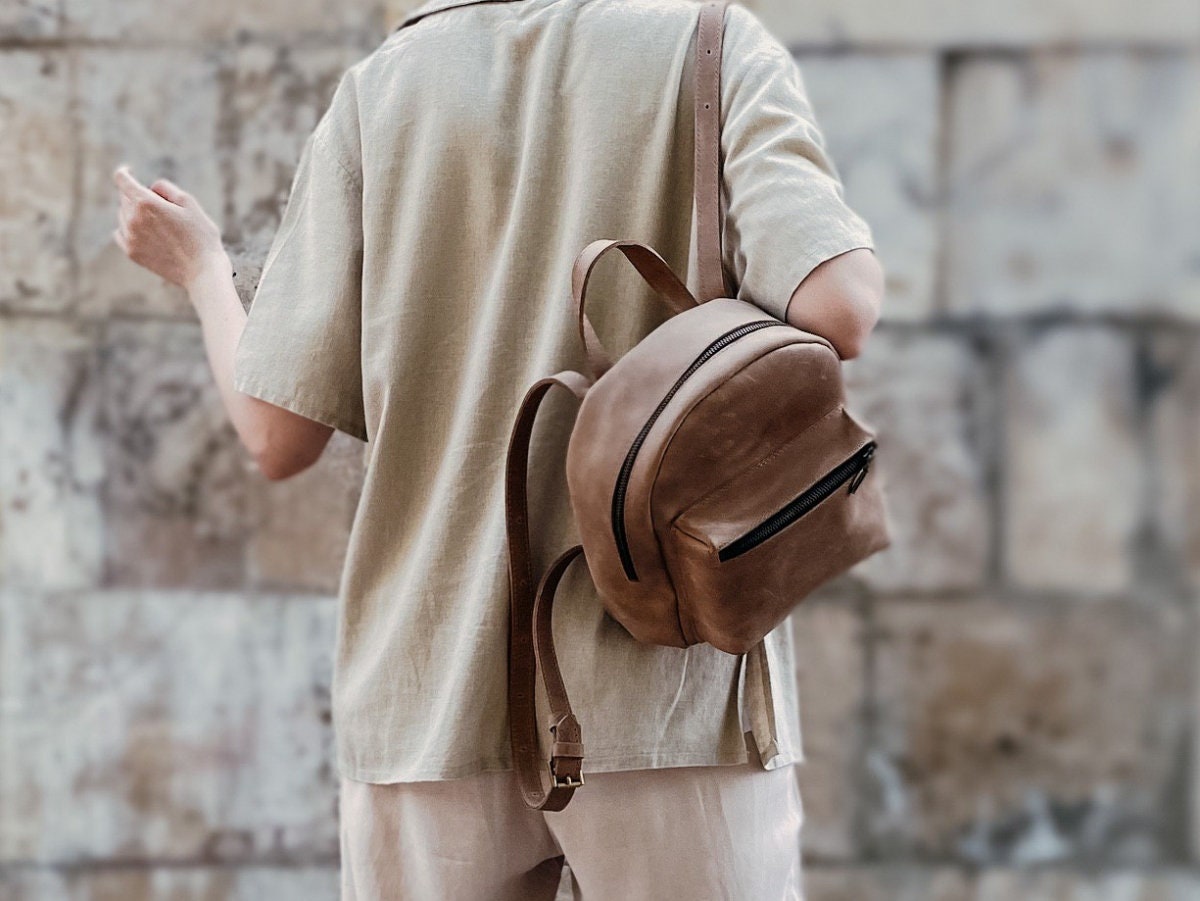 Cute Mini Backpack Camera Backpack Small Backpack Leather 