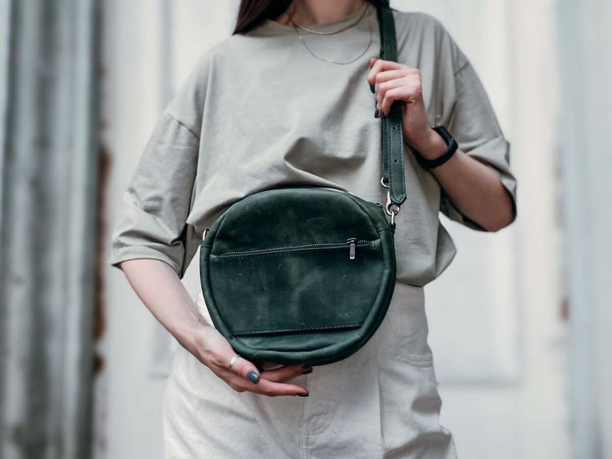 Small round crossbody bag sale