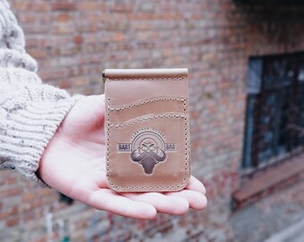 Cartera personalizada con clip para billetes Cartera grabada para hombre
