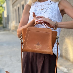 Women's Small Handbag - Real Leather Crossbody Bag - Crazy Horse Purse - Personalized Bag for Women - Handmade Everyday Style image 4